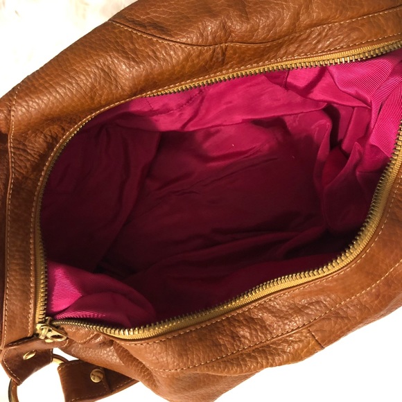 Sherry Wolf Genuine Cognac Hobo Bag - Picture 8 of 8